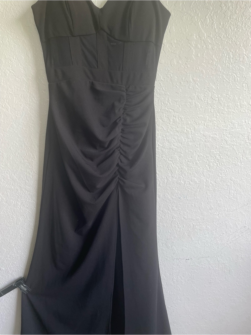 Windsor Black Ruched Evening Gown